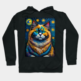 The Ragdoll Cat in starry night Hoodie